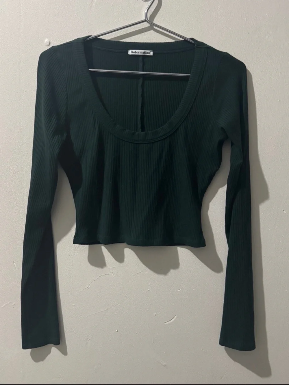 Reformation Paige Rib Knit Crop Top size Medium